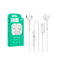 DENMEN HIFI AUDIO EARPHONES DR09 WITH MIC FOR TYPE C PORT WHITE DENMEN HIFI AUDIO EARPHONES DR09 WITH MIC FOR TYPE C PORT WHITE